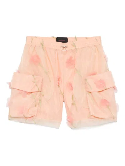 Simone Rocha Cargo-shorts Im Layering-look In Rosa
