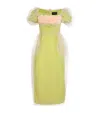 Simone Rocha Layered Balconette Midi Dress In Nude