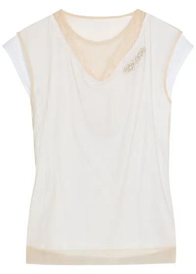 Simone Rocha Layered Cotton T-shirt In White