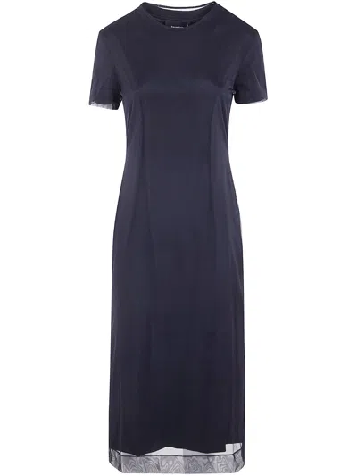 Simone Rocha "layered Liquid" Dress In Blue