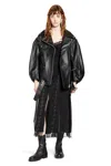 Simone Rocha Layered Ribbon Daisy Chain Multi Slit Dress In Black