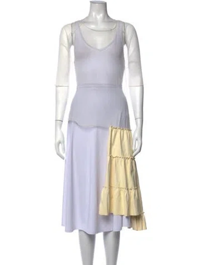 Pre-owned Simone Rocha Leather Crew Neck Top In White