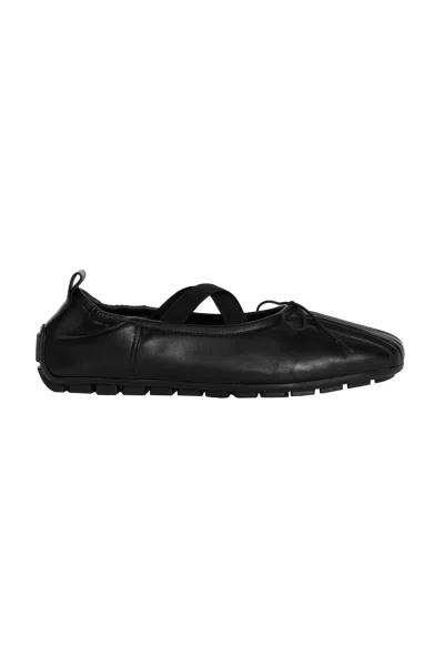 Simone Rocha Leather Grip Ballerina Flats Black