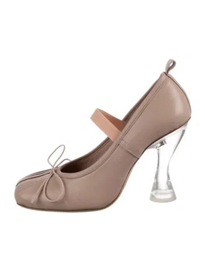 Pre-owned Simone Rocha Leather Pumps In Neutral