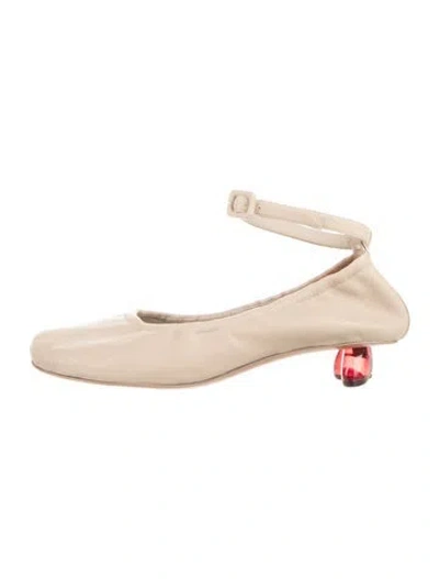 Pre-owned Simone Rocha Leather Pumps In Neutral