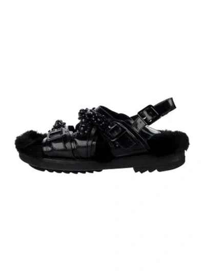 Pre-owned Simone Rocha Leather Sandals In Black