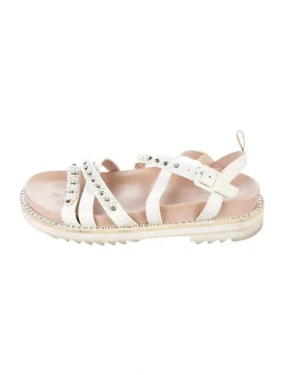 Pre-owned Simone Rocha Leather Sandals In White