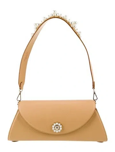 Pre-owned Simone Rocha Leather Shoulder Bag W/ Tags In Neutral