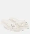 Simone Rocha Leather Slides In Clear/pearl/clear