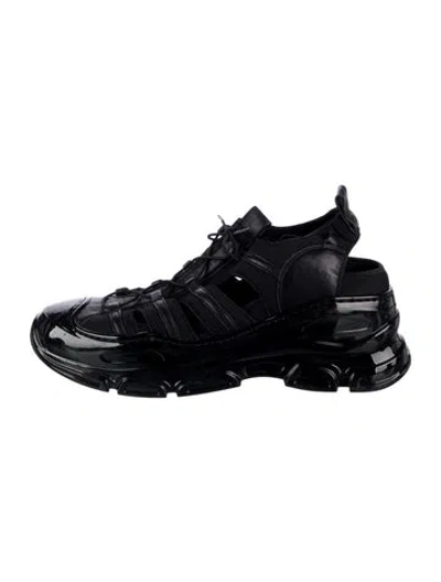 Pre-owned Simone Rocha Leather Sneakers In Black