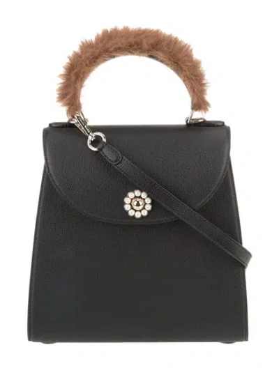Pre-owned Simone Rocha Leather Top Handle Bag In Black