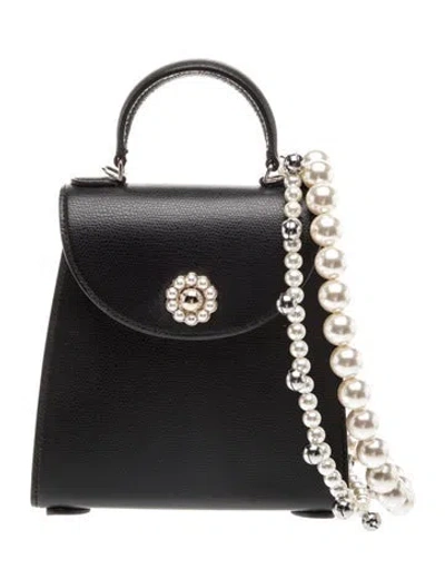 Pre-owned Simone Rocha Leather Top Handle Bag In Black