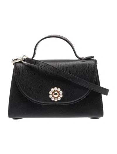 Pre-owned Simone Rocha Leather Top Handle Bag In Black