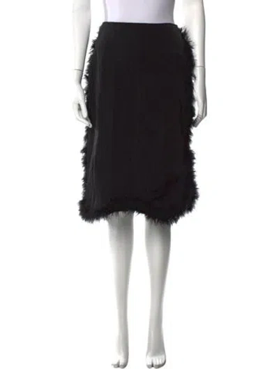 Pre-owned Simone Rocha Linen Knee-length Skirt In Black