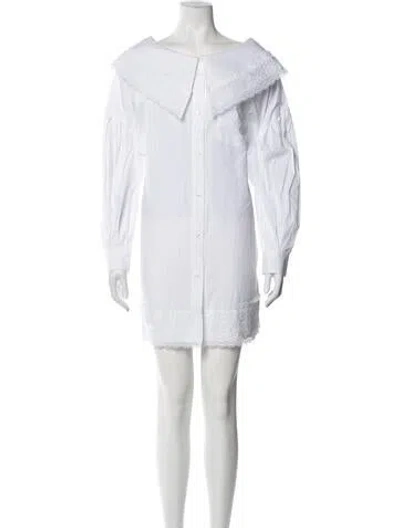 Pre-owned Simone Rocha Linen Mini Dress In White