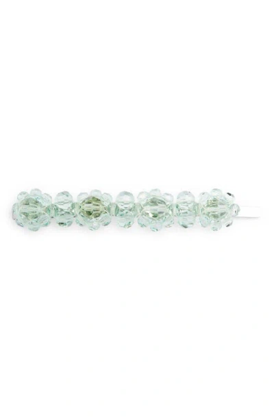 Simone Rocha Little Flower Beaded Hair Clip In Mint