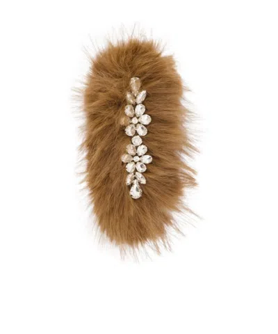 Simone Rocha Logo Hairpin In Yellow