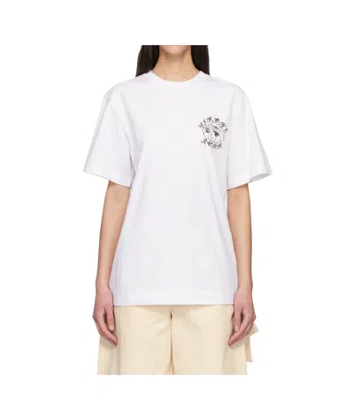 Simone Rocha Logo Print T-shirt In White