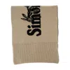 Simone Rocha Beige Wool Scarf With Contrasting Logo Design