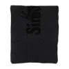 Simone Rocha Logo-embellished Wool Scarf In Gray