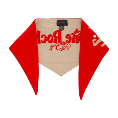 Simone Rocha Logo Scarf In Red