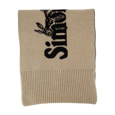 Simone Rocha Logo Scarf In Sand