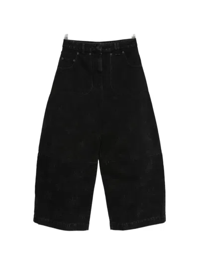 Simone Rocha Logo-patch Jeans In Black