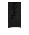 Simone Rocha Long Graphic Logo Knit Scarf In Gray