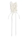 Simone Rocha Long Rosette Bow Brooch In 白色