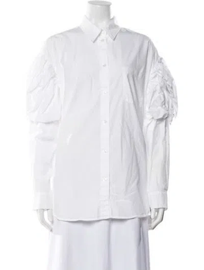 Pre-owned Simone Rocha Long Sleeve Blouse In White