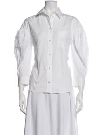 Pre-owned Simone Rocha Long Sleeve Blouse In White