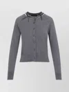 Simone Rocha Womens Charcoal Pearl Embellished Round-neck Wool And Silk Cardigan In Gray