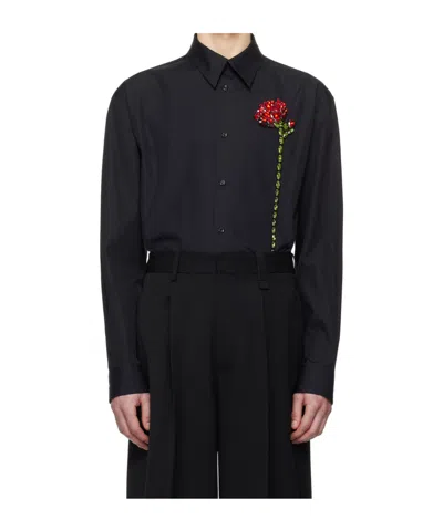 Simone Rocha Long Sleeve Shirt In Black