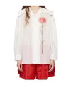 Simone Rocha Long Sleeve Shirt In White