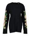 Simone Rocha Rose Banquet T Shirt In Black