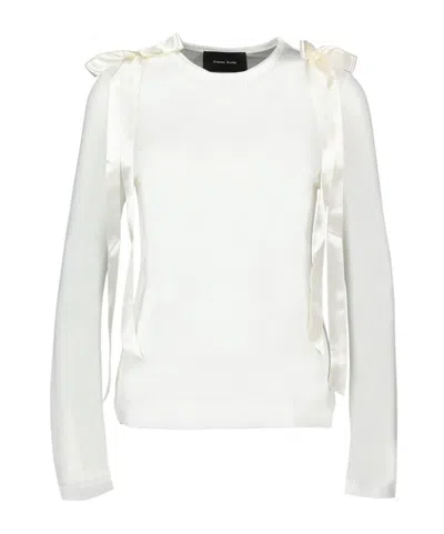 Simone Rocha Long Sleeve T-shirt In White