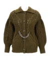 Simone Rocha Long-sleeved Cardigan In Green