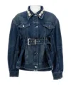 Simone Rocha Long-sleeved Denim Jacket In Blue