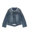 Simone Rocha Pearl-embellished Denim Jacket In Blue