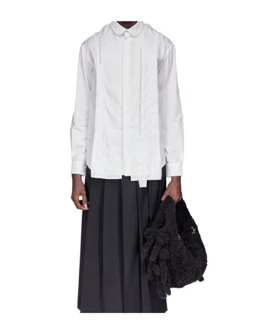 Simone Rocha Long-sleeved Shirt In White