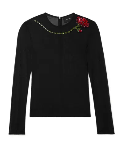 Simone Rocha Long-sleeved T-shirt In Black