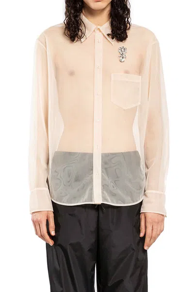 Simone Rocha Beige Pearl Shirt