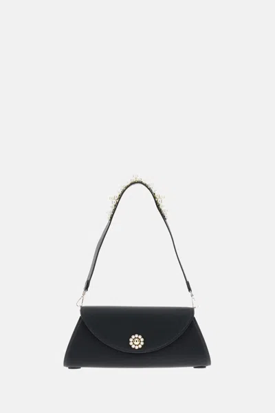 Simone Rocha Long Valentines Day Clutch Bag In Black