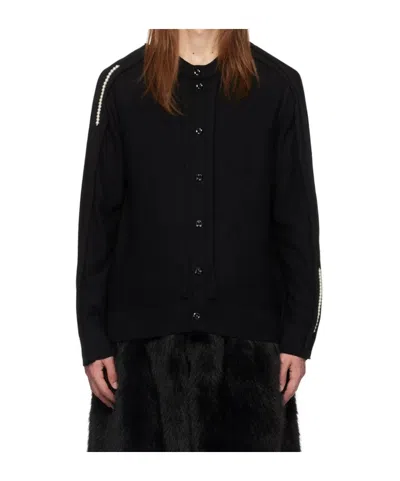 Simone Rocha Long-sleeved Cardigan In Black