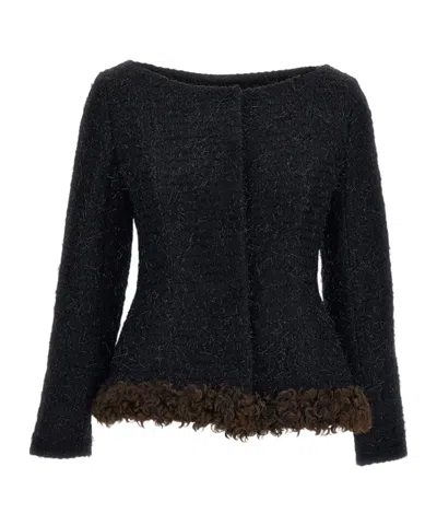 Simone Rocha Long-sleeved Jacket In Black