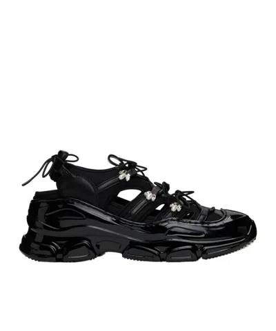 Simone Rocha Low-cut Casual Shoes With Hollow Design In Black