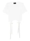 Simone Rocha Off-white Bow Tail Easy T-shirt In White