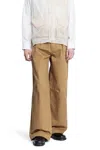 Simone Rocha Wide Leg Puddle Drill Jeans In Brown