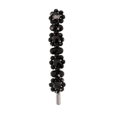 Simone Rocha Medium Flower Barrette - Cristal - Black