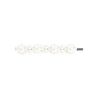 Simone Rocha Medium Flower Hair Clips In White